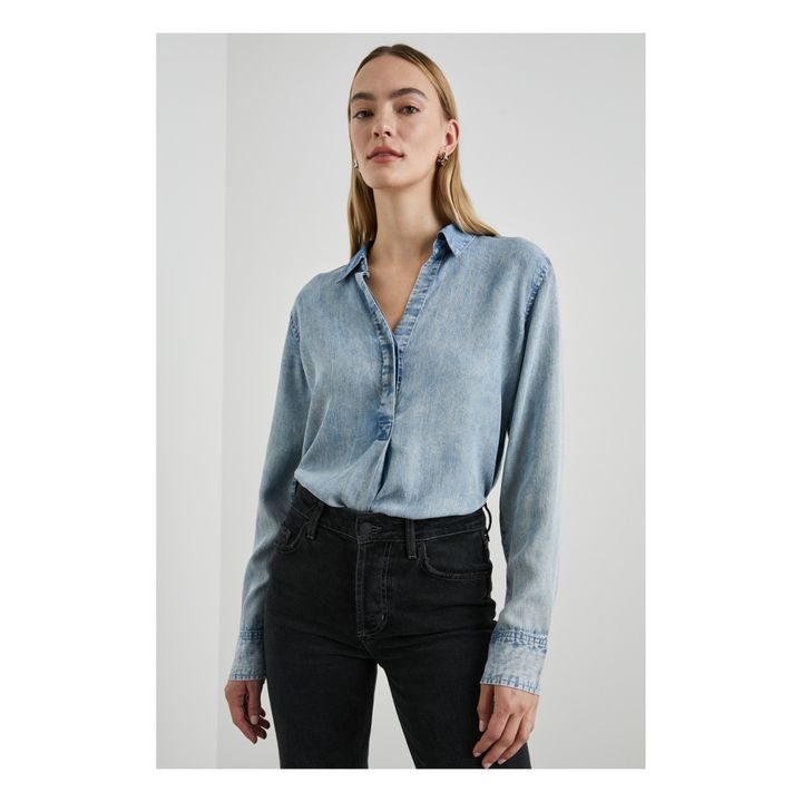 Blusa Nissa Tencel | Azul- Imagen del producto n°2