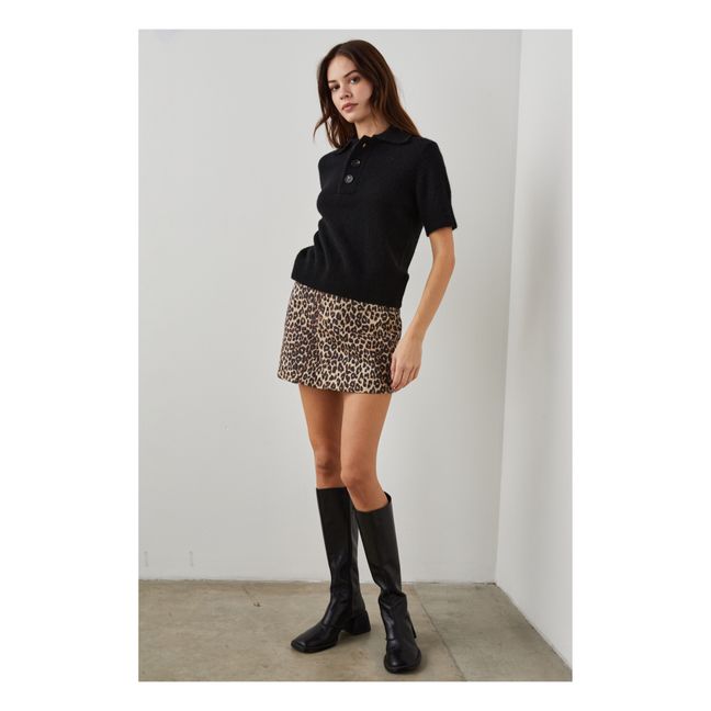 Pull Col Polo Greta Laine et Alpaga | Nero