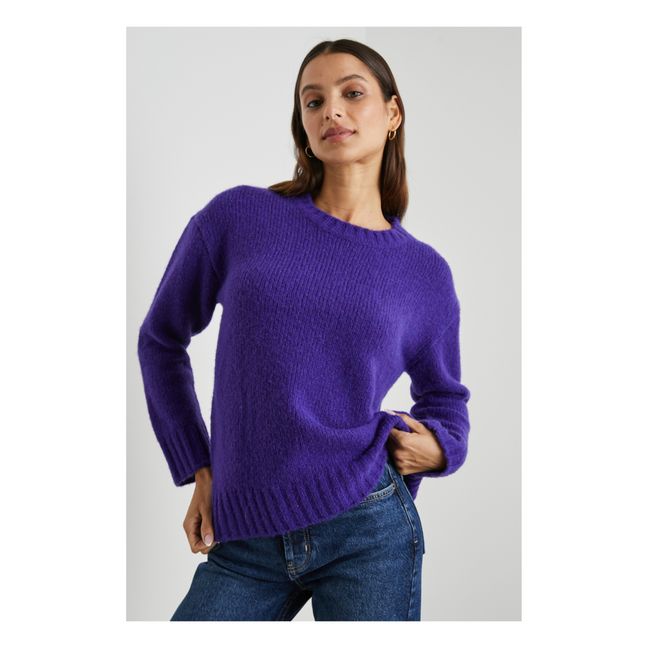 Pull Olivia Mérinos Extrafin RSW et Alpaga | Purple