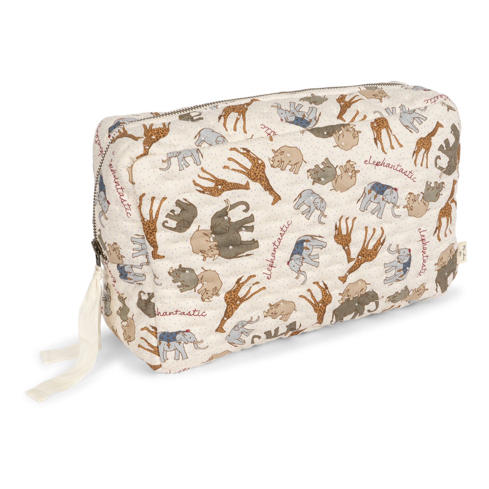 Pochette in cotone, Cotton Pouch - Elephant