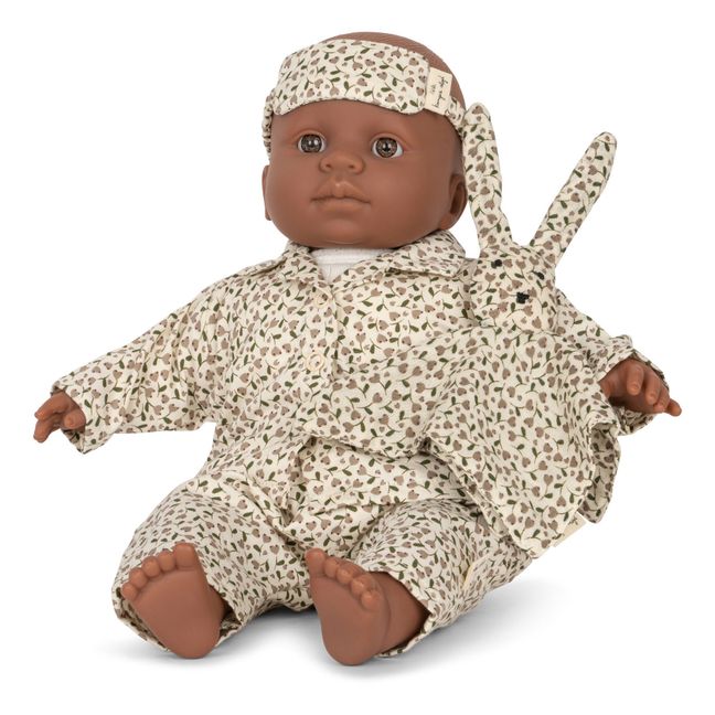 Kit pyjama pour poupée en coton bio | Crème