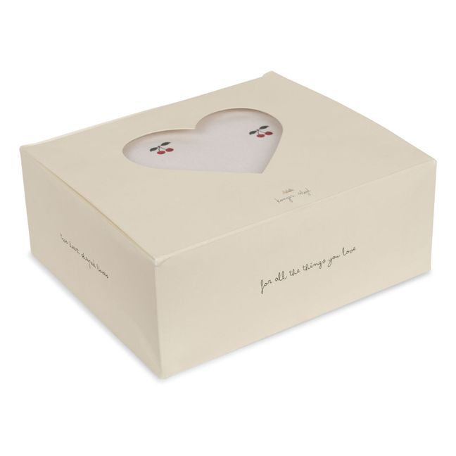 Boites de rangement Cœur - Set de 2 | Crème
