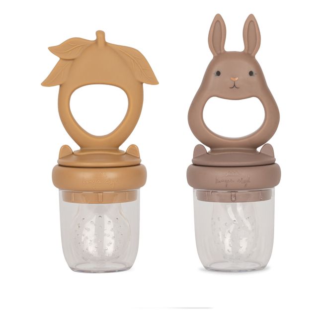 Tétines grignoteuses Lapin - Set de 2 | Rose