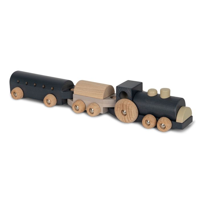 Tren de juguete de madera FSC | Azul- Imagen del producto n°0