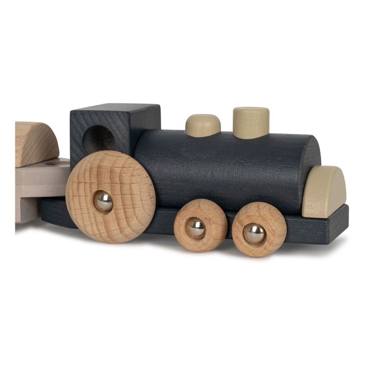 Tren de juguete de madera FSC | Azul- Imagen del producto n°1