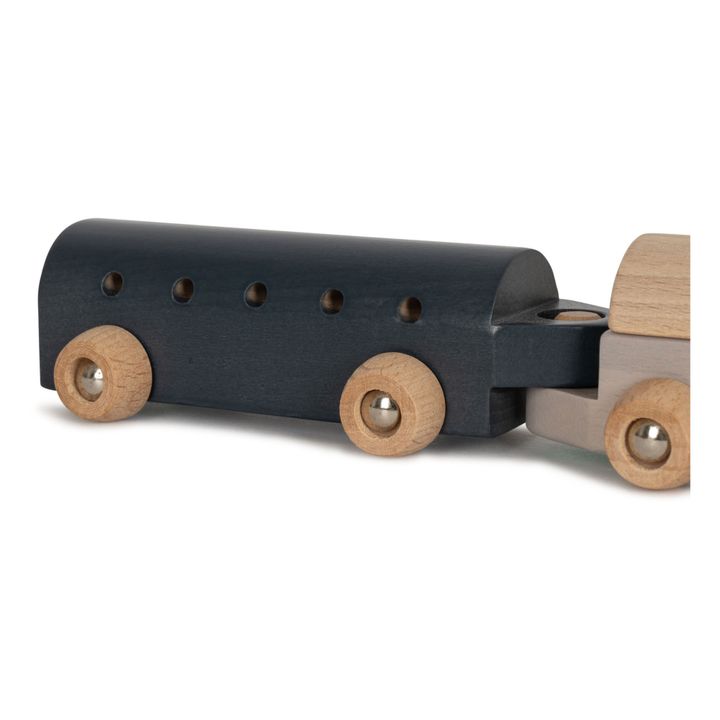 Tren de juguete de madera FSC | Azul- Imagen del producto n°2
