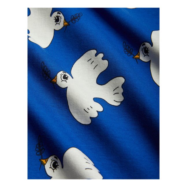 T-Shirt Coton Bio Colombe Mini Rodini x Wrangler | Azul