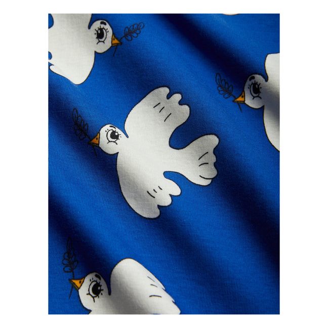 T-Shirt Coton Bio Colombe Mini Rodini x Wrangler | Bleu