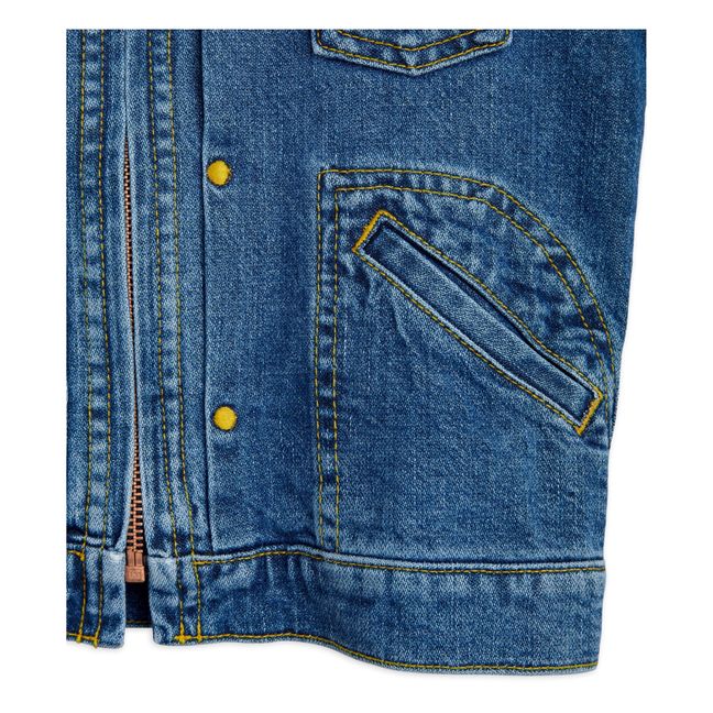 Veste Sans Manches Jean Coton Bio Colombe Mini Rodini x Wrangler | Bleu