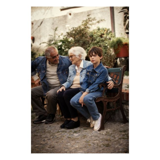 Veste Jean Coton Bio Colombe Mini Rodini x Wrangler | Bleu