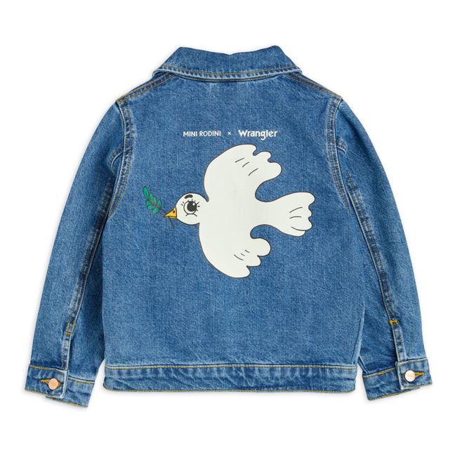 Veste Jean Coton Bio Colombe Mini Rodini x Wrangler | Bleu