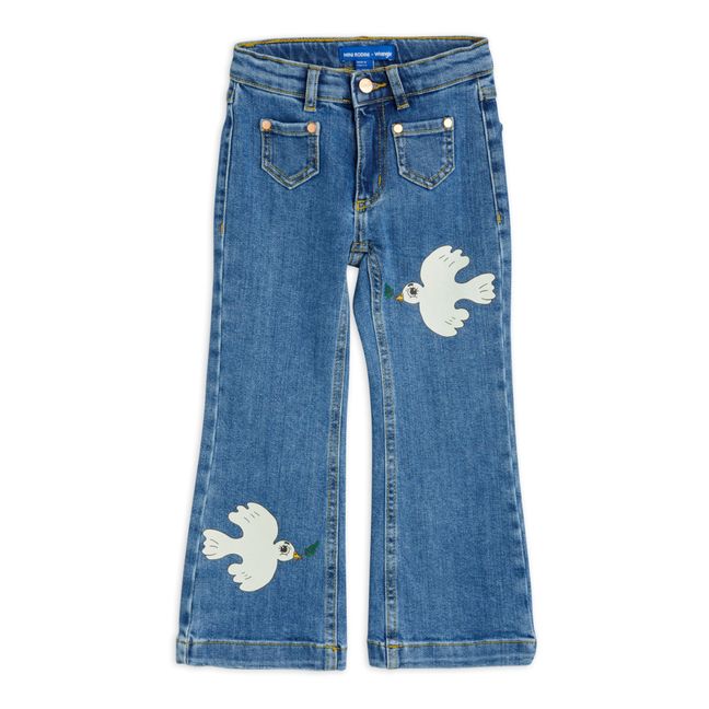 Jean Coton Bio Colombe Mini Rodini x Wrangler | Bleu