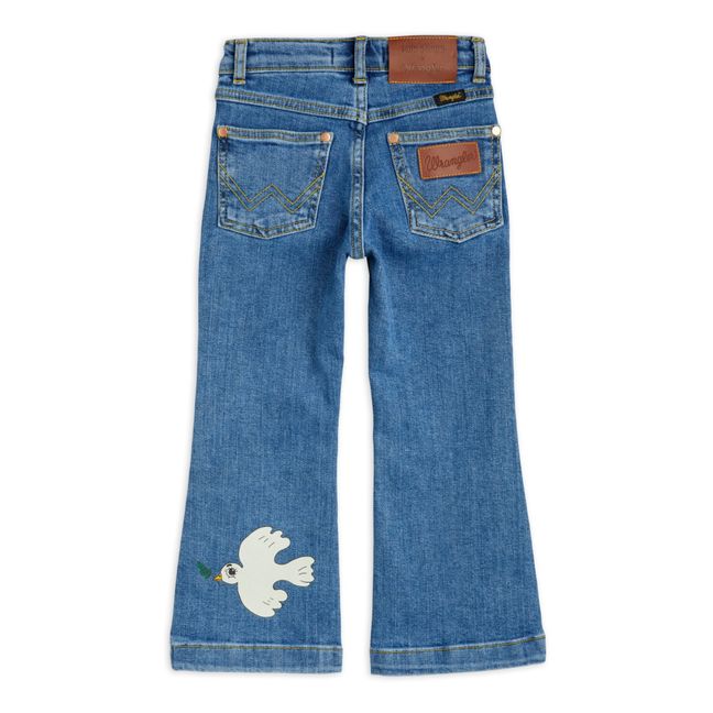 Jean Coton Bio Colombe Mini Rodini x Wrangler | Bleu