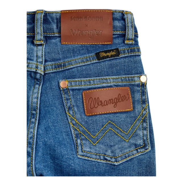 Jean Coton Bio Colombe Mini Rodini x Wrangler | Blue