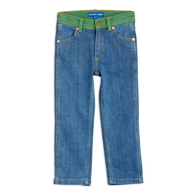 Jean Coton Bio Mini Rodini x Wrangler | Bleu