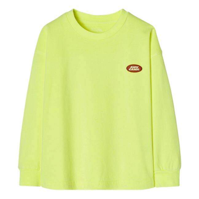 T-shirt Manches Longues avec Patch Fizvalley | Jaune fluo