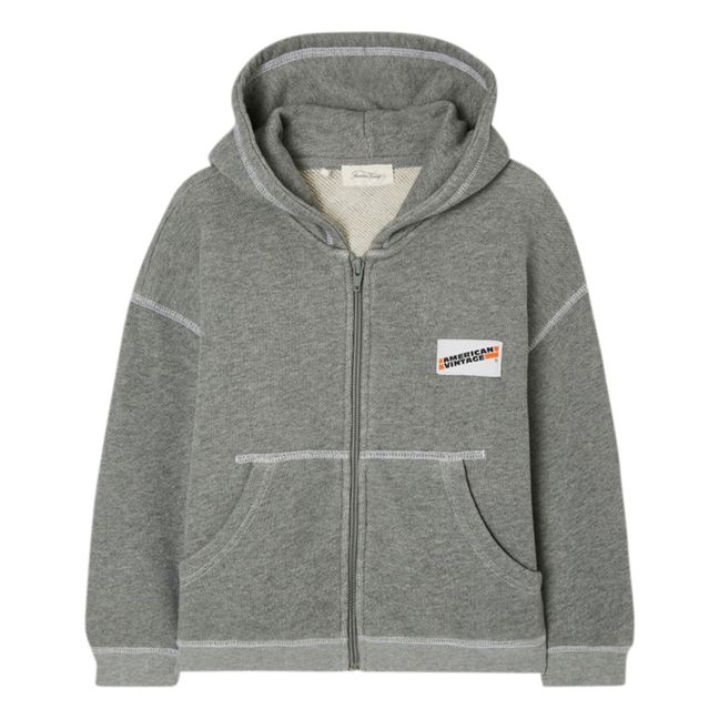 Gupcity Organic Cotton Hooded Vest | Heather grey
