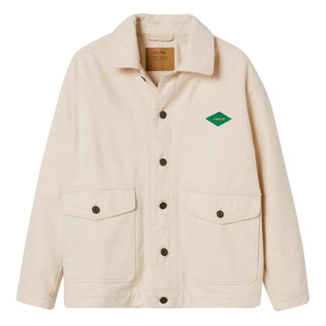Short Straight Collared Shirt Jacket | Seidenfarben