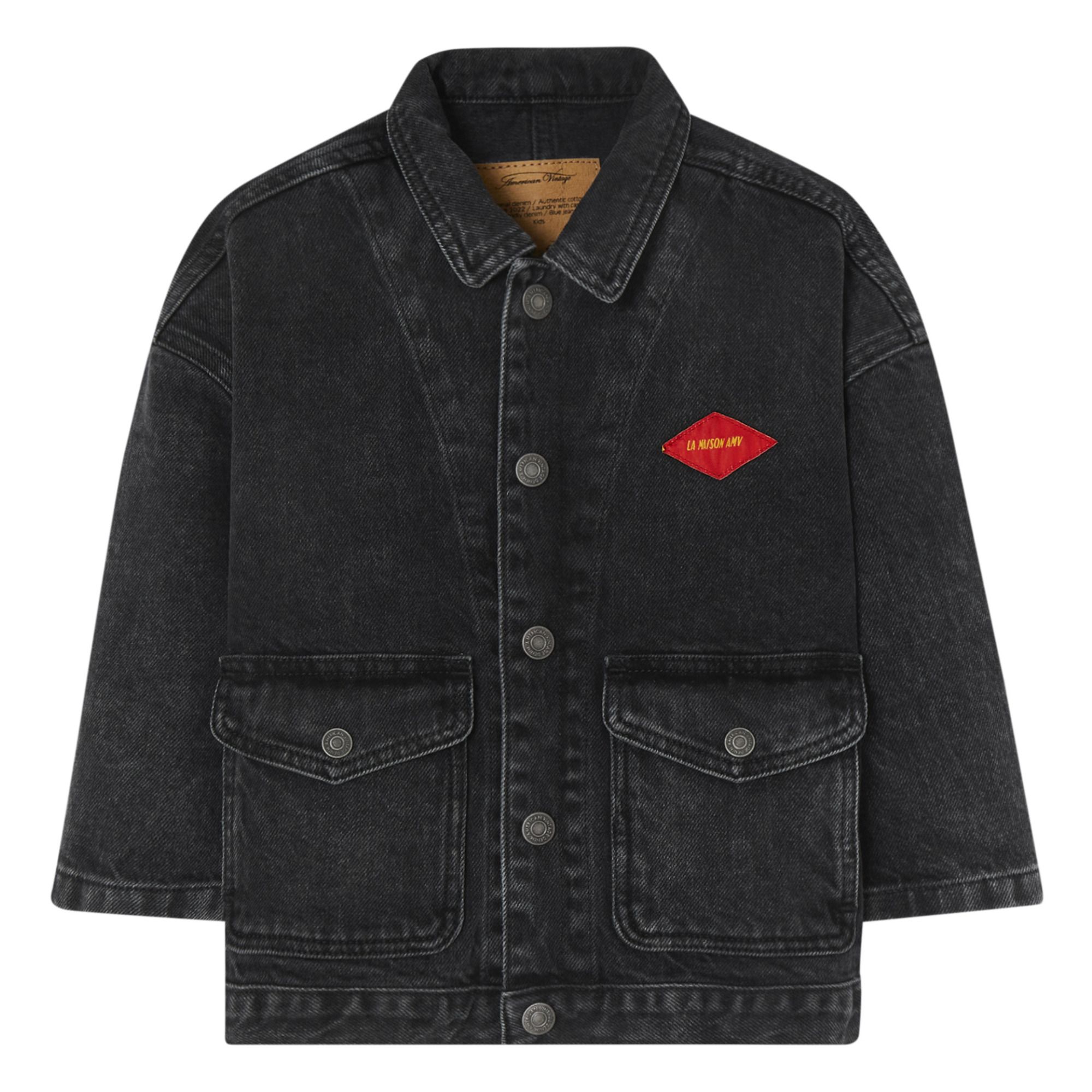 American Vintage - Short Collared Shirt Jacket - Black | Smallable