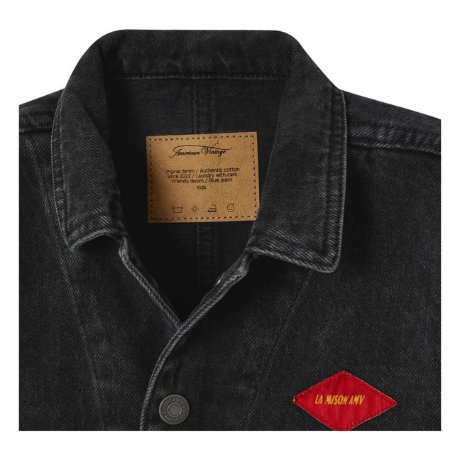 kurze Jacke mit Kragen  | Schwarz