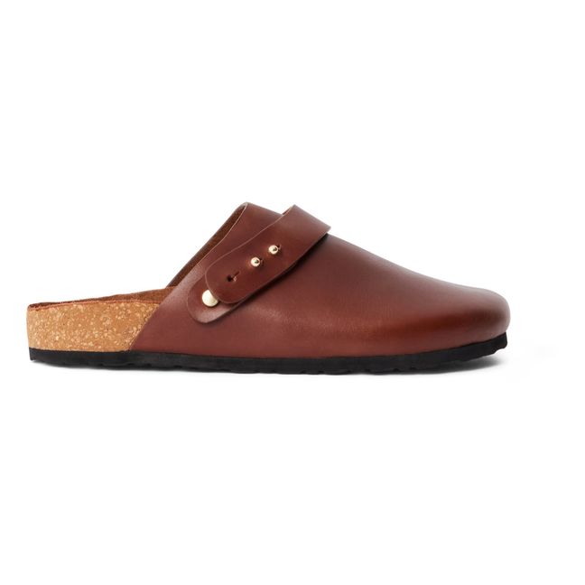 Clogs Mary Leder | Haselnussbraun