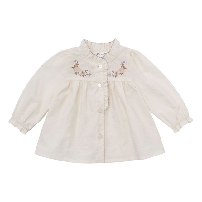 Bestickte Bluse Verdil | Seidenfarben