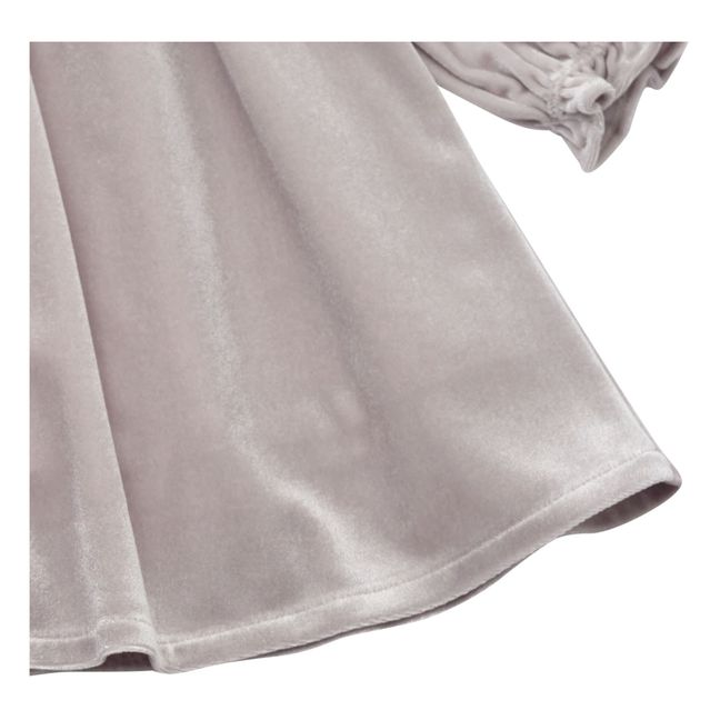 Branle Baby Velvet Dress | Light grey