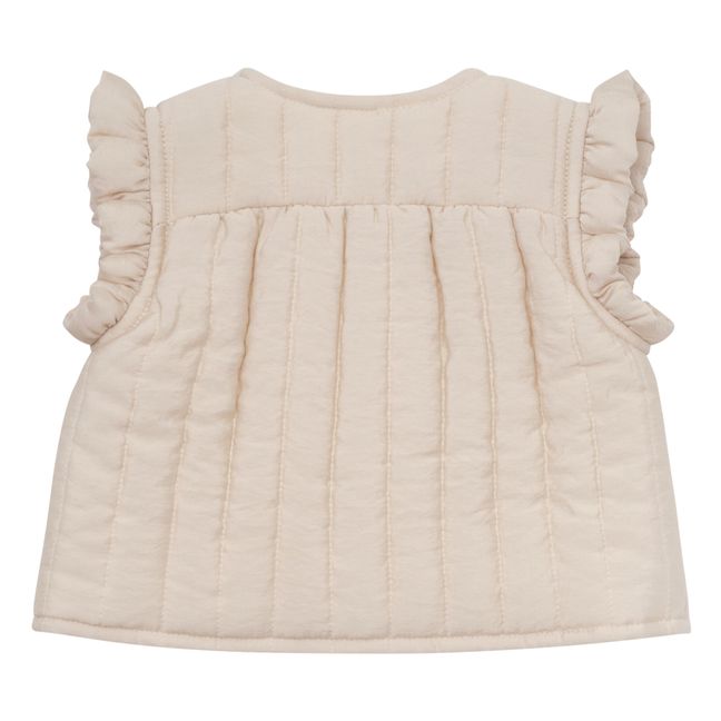 Gilet trapuntato senza maniche Gracia | Crema