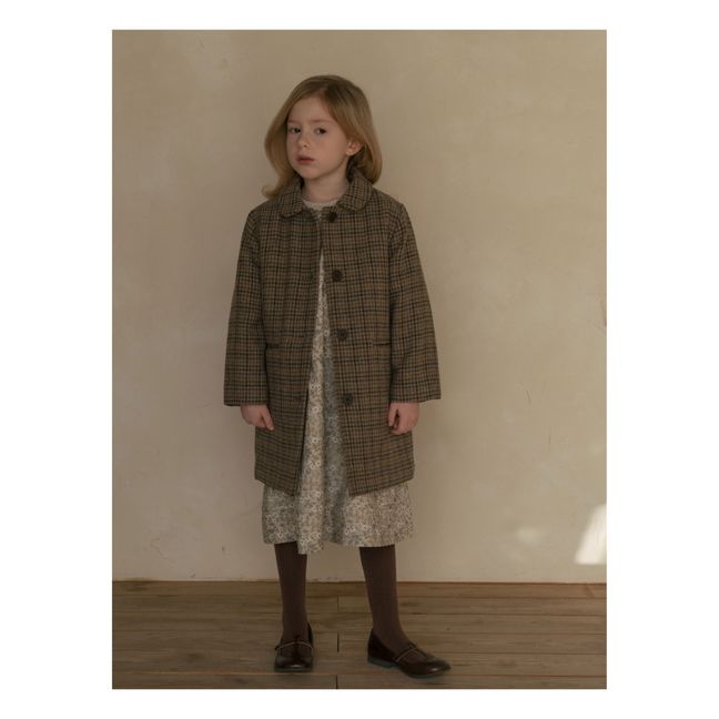 Manteau Laine à Carreaux Arkana | Brown