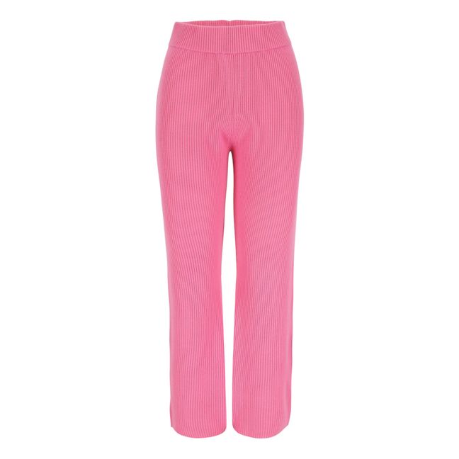 Pantaloni a coste in lana merino | Rosa confetto