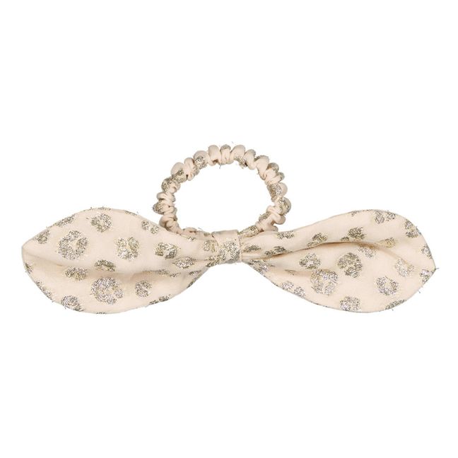 Haargummi Schleife Leopard Lurex Libelle | Seidenfarben