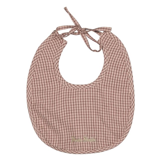 Bavoir à Carreaux Bulle | Rose