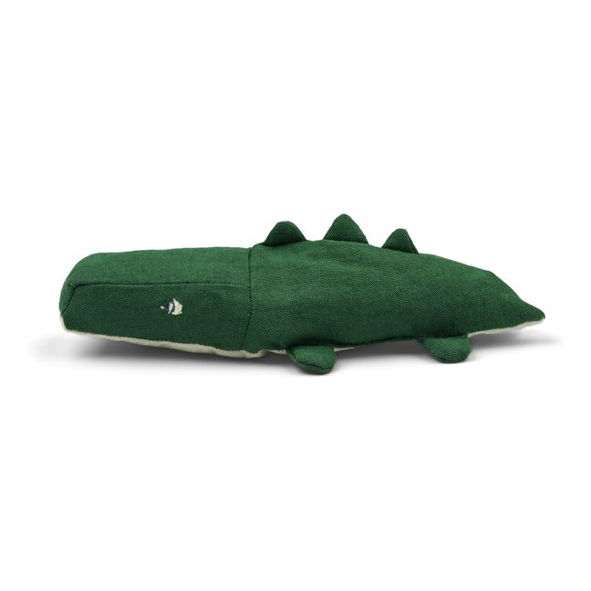 Kuscheltier Krokodil Myra aus Bio-Baumwolle | Dunkelgrün