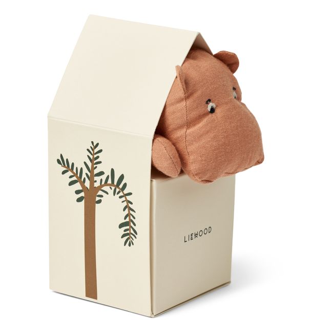 Peluche hipopótamo de algodón orgánico Myra | Rosa