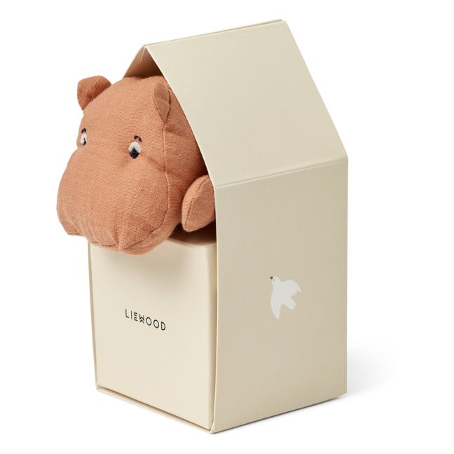 Peluche hipopótamo de algodón orgánico Myra | Rosa