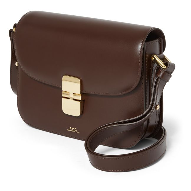 Sac Grace Small Cuir Lisse | Café