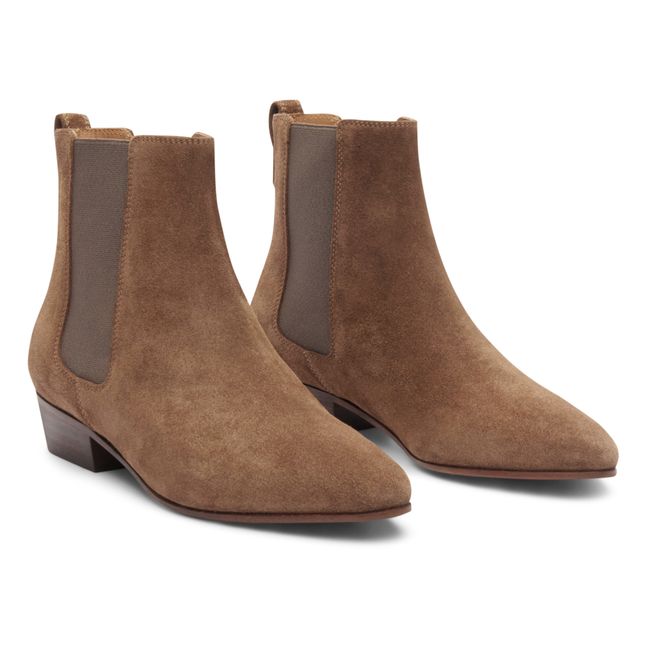Boots Suède N°66 | Noisette