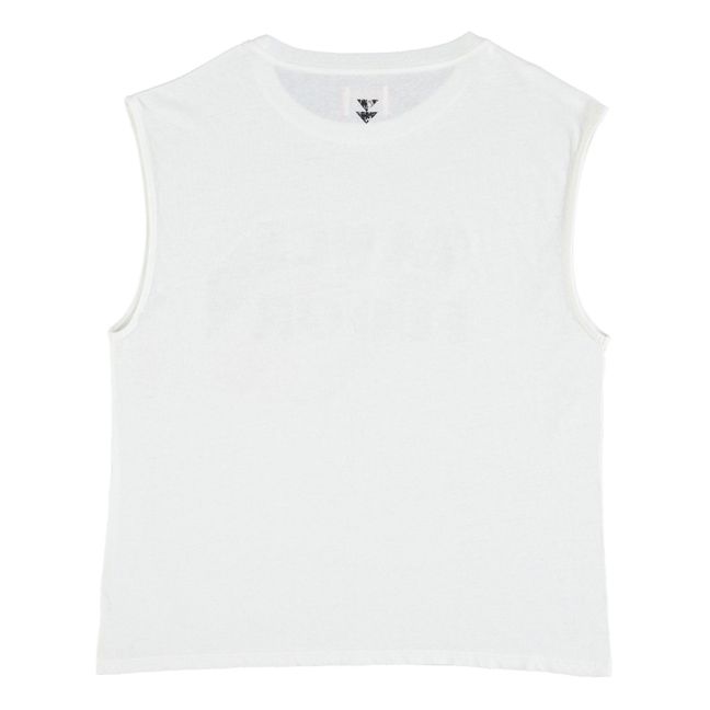Camiseta de tirantes Sophie de algodón y lino | Blanco