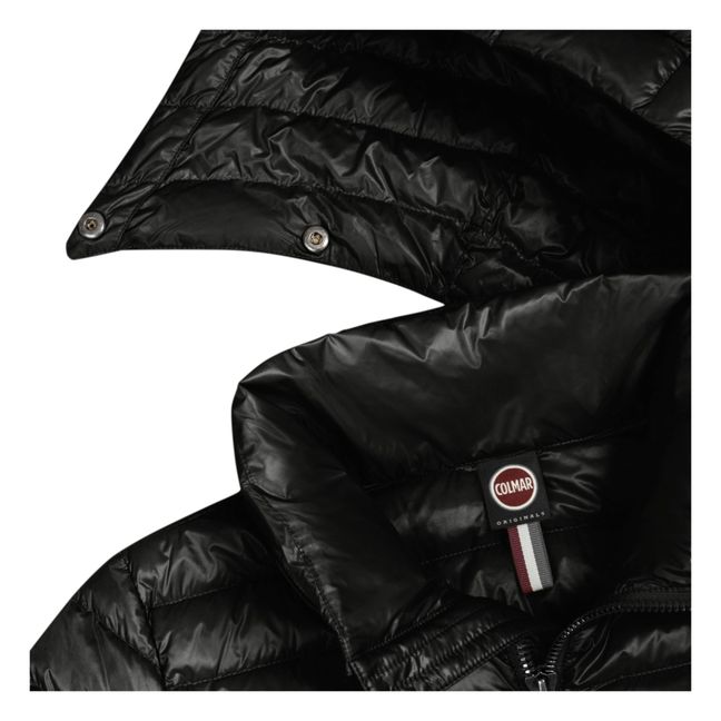 Women's Hooded Long Puffer Jacket | Black
