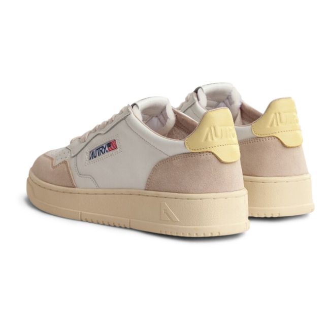 Medalist Low Leather/Suede Sneakers | Pale yellow