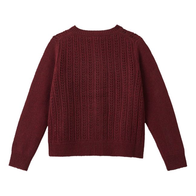 Exclusivité Caramel x Smallable - Cardigan Topo | Bordeaux