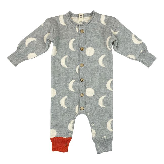 Tuta in maglia di cotone biologico Moons | Grigio