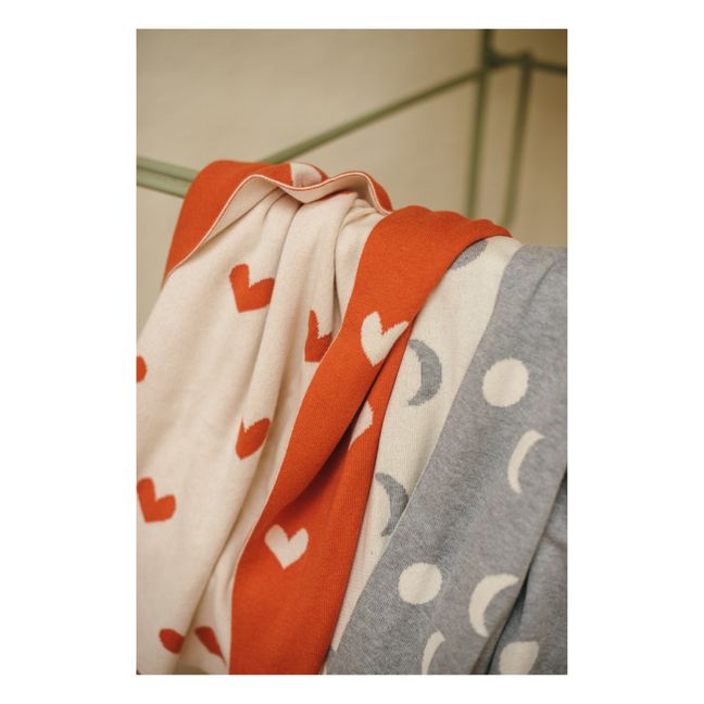 Couverture Maille Coton Bio Moons | Gris