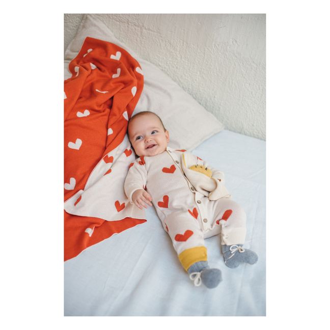 Couverture Maille Coton Bio Amor | Ecru