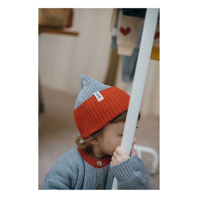 Cappello in maglia di cotone biologico Orion | Rosso