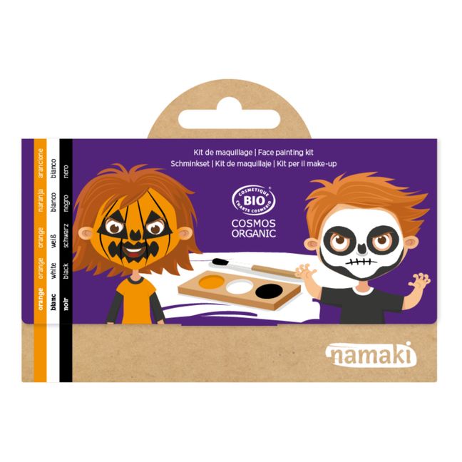 Kit de maquillage 3 fards Citrouille & Squelette | Orange