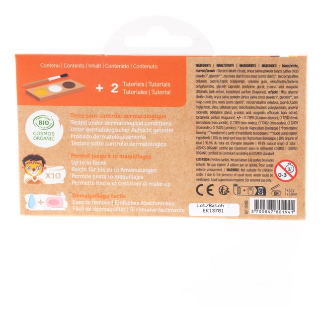 Kit de maquillage 3 fards Lion & Girafe | Gold