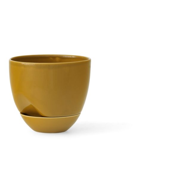 Cache pot Hydrous en céramique  | Jaune