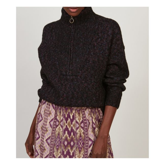 Myhan Organic Cotton and Wool Sweater | Black