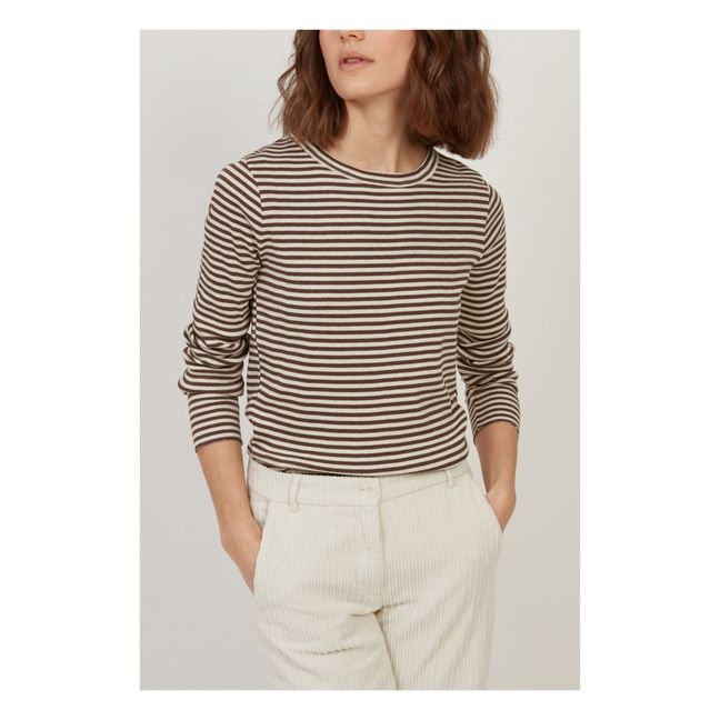 T-shirt Tampa Rayures | Marron